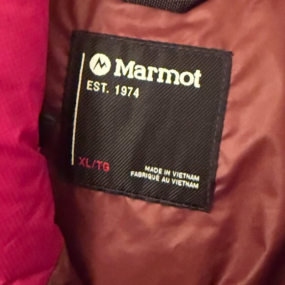 Marmot Women's 700 Down Hoody Jacket, Bright Hot Pink XL Puffer Winter - Picture 7 of 10